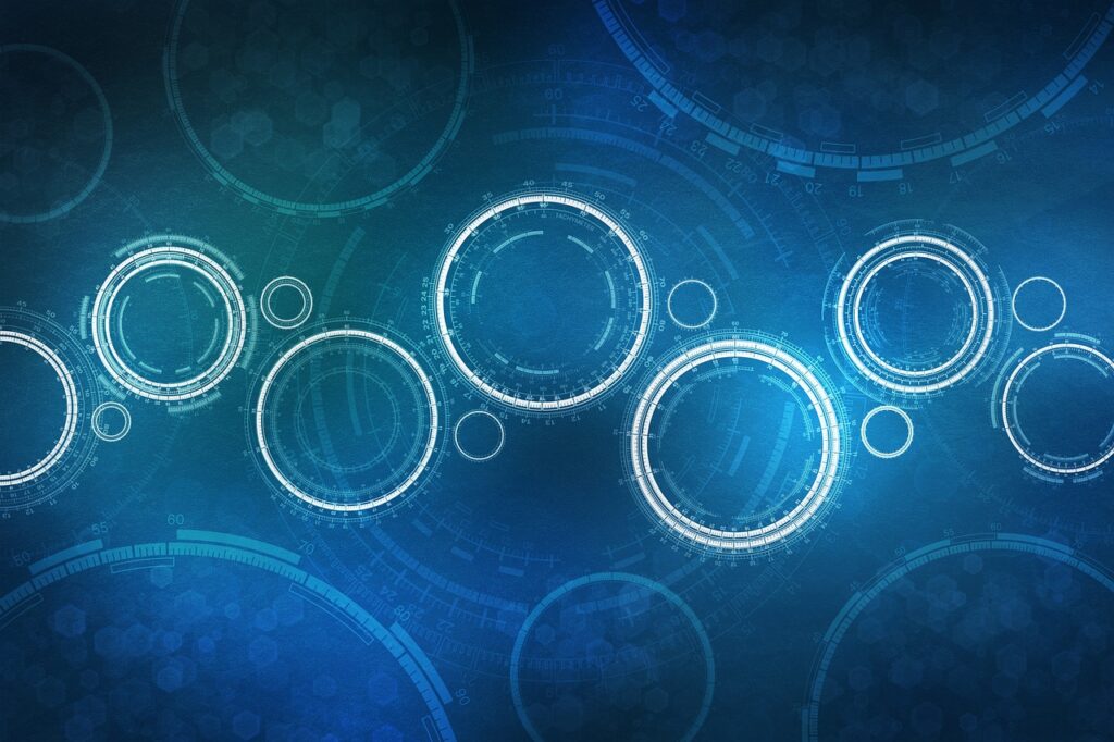 circles, abstract, space